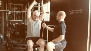 Post-injury personal training for a stroke client at Paul Jewiss Group